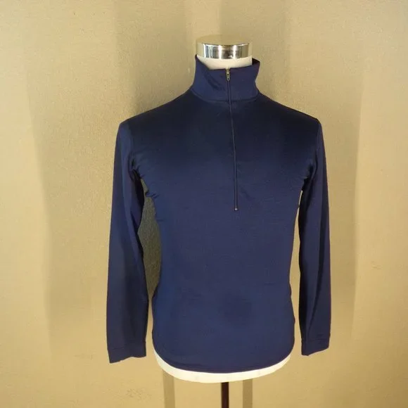 PATAGONIA CAPILENE NAVY BLUE 1/4 ZIP PULL OVER MEN'S SZ SMALL - Picture 2 of 5